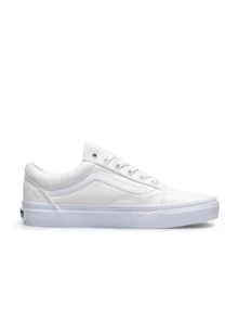 Vans Old Skool 女士休闲运动鞋 透气缓震 轻便百搭 通勤日常穿着 黑色 VN000D3HW00 - 白色 - 查看 3