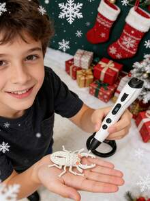 1 Set New 3D Printing Pen With Carrying Bag, Filament, User Manual, 3-Speed Adjustable, Suitable For DIY Crafters