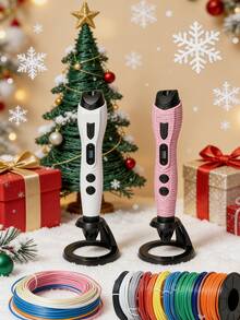 1 Set New 3D Printing Pen With Carrying Bag, Filament, User Manual, 3-Speed Adjustable, Suitable For DIY Crafters