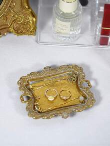 Khay đựng trang sức vàng cổ điển, đĩa đựng nhẫn kiểu mộc mạc, khay đựng bông tai và dây chuyền bằng đồng thau cổ, đĩa đựng trang sức nhỏ xinh, quà tặng trang trí nhà cửa, giá trưng bày trang sức mini, quà tặng cho phái nữ. - Nhiều màu - Xem 7