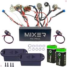 Circuito Para Baixo Pré-amplificador Ativo 5 Potenciômetros Com 2 Baterias 18v E Acessórios - Linha Premium -  Mixer - MX-PRO5 - Preto - Visão 6
