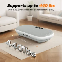 MERACH Powerful Vibration Plate Exercise Machine For Weight Loss And Shaping, 13 Mm Large Amplitude, 200 Kg Weight Capacity, Silicone Pedal, Built-In Bluetooth Speaker - UK Plug(220-240V) - View 5