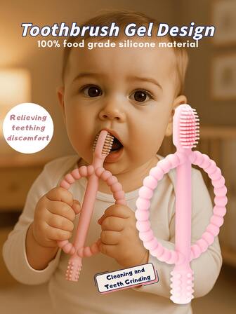 1 Piece Silicone Teether Baby Chew Teething Toys,For 6 To 12 Months And For Babies 12-18 Months Baby Boy And Girl