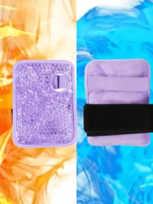 1个腕部凝胶冰袋，适用于腕管综合征——可重复使用的冷热冰袋，带可调节支架，缓解不适，是户外、运动和竞技的理想礼物 - 彩色 - 查看 5