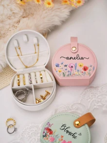 Joyero personalizado, bolsa de almacenamiento de joyas con nombre personalizado, recuerdo, regalo de vacaciones, regalo de cumpleaños, regalo para fiestas y festivales - W-286 Joyero - Ver 5