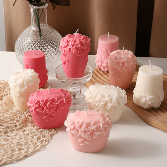 1 st, ljus i vitt pionmotiv, elegant nordisk reliefdesign, perfekt bröllopspresent och heminredningspresent, lämplig för fester, matbord, födelsedagar, alla hjärtans dag och speciella tillfällen