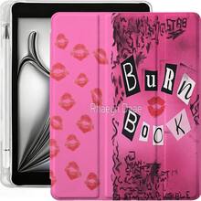 A Lip Prints And Burn Book-Patterned IPad Case And  Tablet Case | Flip Cover Doubles As A Stand | Features A Pen Slot | Compatible With IPad Pro M4/IPad Pro 6th/IPad Pro 5th/IPad Pro 4th/IPad Pro 3rd/IPad Pro 2nd/IPad 11th/IPad 10th/IPad 9th/IPad 8th/IPad 7th/IPad Air 7th/IPad Air 6th/IPad Air 5th/IPad Air 4th/IPad Air 72rd - Nhiều màu - Xem 2