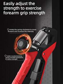 1pc R-Shape Adjustable Hand Gripper, 100kg Capacity, Strength Enhancing Version, Gym, Deporte, Gimnasio, Ejercicio En Casa