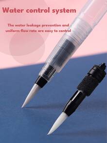 3/6/12 قطعة مجموعة أقلام حبر نافورة، فرش ألوان مائية صلبة، أقلام مياه ذات سعة كبيرة، أقلام ملونة قابلة للذوبان في الماء، هدايا، رسم وتصميم - أبيض - مشاهدة 5