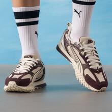 Puma BLKTOP RIDER V2 CM Unisex Retro Low-Top Lace-Up Height-Increasing Casual Shoes 406663-03 - Brown/Beige - View 4