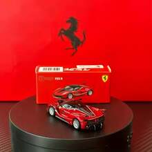 Burago  FXX-K 系列 1/64 比例压铸模型车 - 红色复刻赛车玩具，带有标志性品牌标识、合金车身和可打开的引擎盖，收藏佳品（法拉利授权） - 紅色 - 查看 3