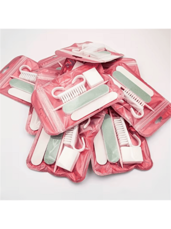 1/8 Packs Of Mini Nail Files And Orange Dead Skin Stick Kit, Double-Sided Nail Files, Wooden Scissors, Cleaning Tools, Nail Clippers, Nail Brushes, Jewelry Making Polishing And Polishing Supplies