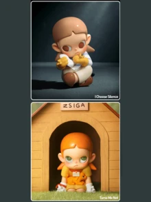 Zsiga "Let It Be" Series Collectible Figure - Puppy Costume Design, Artistic Cartoon Decor, Cute Anime Toy, Suitable For Collectors And Teenagers, Perfect Home/Desktop Display Gift - Multicolor - View 7