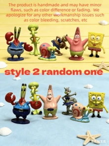 SpongeBob SquarePants 海绵宝宝菠萝屋鱼缸造景全套，小雕像，隐居屋，海绵宝宝装饰，鱼缸装饰 - 彩色 - 查看 7