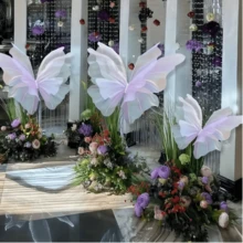 1pc 50cm Silk Artificial Butterfly, Suitable For Wedding Decoration, Bride, Room, Home, Garden, Bedroom, And Wedding Reception - Multicolor - View 2