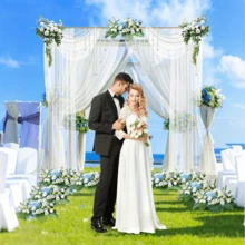 Wedding Arch Backdrop Stand Square 6.6FTx6.6FT Gold Metal Balloon Arch Stand Garden Arbor Backdrop Frame For Wedding Birthday Party BabyShower Photo Booth Background Decoration - 低款 - 查看 8