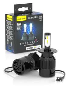 Code Techone Ultra Led Automotive Kit Pair 8000k 6400L 12v Powerful Cars High Low Beam - H1 - View 9