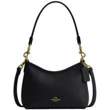 Coach Bolso de hombro para mujer, bandolera con cremallera, pequeño bolso tipo cartera, bolso tipo hobo con correa ajustable - Negro - Ver 8