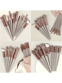 13pcs Makeup Brush Set , Eye Shadow, Foundation, BB Cream, Concealer Makeup Brushes, Soft All-In-One Makeup Tools For Women,Makeup Tools With Soft Fiber For Easy To Carrying, Set For Travel, Travel Goods, Vacation, Beach, Gift For Women&Girls,Summer Style, Back To School Gift,Carpet - Multicolor - View 7