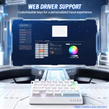 AJAZZ AK029 HE 8K Wired Mechanical Gaming Keyboard - Brand New Gaming Hall Effect Switches, 0.01ms Ultra-Fast Response, Zero Latency, 29-Key Single-Handed, Official Configuration Includes Ribbon Cable, Latency As Low As 0.125ms, 8KHz Report Rate, 128K Full Key Scan Rate Gaming Keyboard, Portable Keyboard - AJAZZ Official Authentic Products - View 10