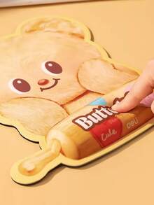 Butter Bear Wrist Rest Mouse Pad (Orange), Kawaii Ice Cream Bear Print, Ergonomic Mouse Pad, Soft Jersey Fabric Wrist Support For Office/Gaming, Non-Slip Desk Mat For Students & Workers, Great For Daily Computer Use & Gift,Kawaii Desk Accessory, Suitable As A Christmas Gift, Lovely Gift For Girlfriend - Orange - View 5