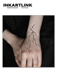 INKARTLINK Hình xăm gai sét, Công nghệ xăm hình đột phá, Xăm bán vĩnh viễn, Xăm chân thực, Xăm cảm động, Xăm tạm thời, Xăm giả, Chống thấm nước, Hình xăm trông giống thật, Hình xăm thiết kế độc đáo, Xăm hình nước ép, Xăm hình thực vật - màu đen - Xem 4