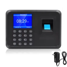 Fingerprint Password Time Clock, 2.4-Inch TFT Color Screen, Records Up To 1000 Fingerprints, Biometric Time Clock, Digital Attendance, Biometric Fingerprint Attendance Machine In Spanish, Password Fingerprint Recorder For Businesses, LCD Screen For Clock-In And Clock-Out, USB - 黑色 - 查看 10