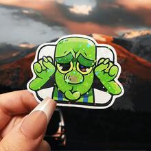 1张/3张 Clash 哥布林幽灵表情贴纸 - 防水防紫外线哑光乙烯基贴纸，趣味游戏设计，经久耐用，适用于汽车、保险杠、车窗、车门、头盔、摩托车、笔记本电脑、卡车 - 潮流游戏装饰、汽车贴纸、头盔装饰