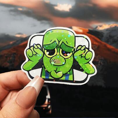 1pc/3pcs Clash Goblin Boo Emote Sticker - Waterproof & UV-Resistant Matte Vinyl Decal With Playful Gaming Design, Durable Matte For Cars, Bumpers, Windows, Doors, Helmets, Motorcycles, Laptops, Trucks - Trending Gaming Decor, Car Stickers, Helmet Decoration