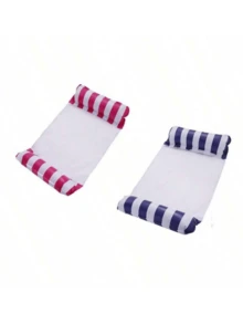 Double Inflatable Adult Water Hammock/Lounge - Durable PVC Material, Foldable Striped Inflatable Pool Float, Suitable For Pool Parties And Summer Gifts. - Multicolor - View 20