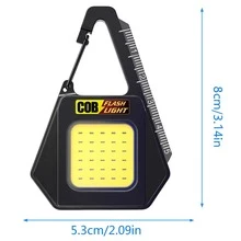 Linterna de Trabajo COB con Llavero, Recargable y Portátil de 1000 Lúmenes - Negro - Ver 5