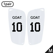 زوج واحد من واقيات الساق GOAT مقاس 10 مثقوبة بشكل قطري، لون أسود وأبيض كلاسيكي، متينة وخفيفة الوزن، مناسبة لكرة القدم والكرة الطائرة والرغبي والريشة الطائرة والرياضات الأخرى، الخيار الأفضل لهدية عيد الميلاد - متعدد الألوان - مشاهدة 9
