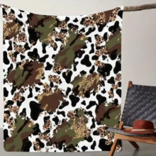 Camouflage Pattern Blanket, Soft Lightweight Throw Blanket, Air-Conditioned Room Blanket, Warm Nap Blanket For Home Office Travel Camping Same Day Cooling Print Flannel Flower Soft Comfortable Warm Napping Throw Dino Blanket,Men Gift,Boyfriend Gift Christmas,Blanket Gifts - Multicolor - View 21