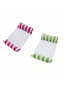 Double Inflatable Adult Water Hammock/Lounge - Durable PVC Material, Foldable Striped Inflatable Pool Float, Suitable For Pool Parties And Summer Gifts. - Multicolor - View 18