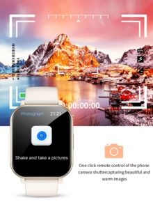Unisex Smart Watch With Wireless Calling & Message Alerts, Pedometer, Calorie, Distance Tracking, Multi-Sport Modes, Music Control, Remote Camera, Alarm, Metal Case & Silicone Strap, 180mAh Battery, USB Charging, Multi-Function Smart Watch For Smartphones, Holiday Gift, Birthday Gift - 彩色 - 查看 6