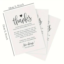 50pcs Thank You Cards - Personalized Table Decor For Weddings, Parties, Bridal Showers | Multipurpose Greeting Cards For Christmas, Mother's Day, Graduation, Valentine's Day And Special Occasions