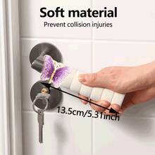 Embroidered Butterfly Door Knob Cover, Soft Warm Protective Sleeve, Anti-Collision Door Knob Guard, Reusable, Soundproof, Applicable For Home, Office, School, Storage - Multicolor - View 10