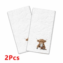 2/4 件套，洗碗巾，高地奶牛印花图案，超强吸水超细纤维现代毛巾，烹饪烘焙茶巾，洗碗布，清洁抹布，手巾，茶巾，超柔软高吸水性，厨房装饰，送给邻居的礼物，送给妈妈的礼物，生日礼物，送给朋友的乔迁礼物，厨房必备品，日常用品 - 彩色 - 查看 14