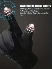 CarrKen Men's Winter Ski Gloves, Cold-Proof & Warm, Touchscreen Compatible, Adjustable Wrist Strap, Suitable For Skiing, Snowboarding And Motorcycle Riding, Winter Fashion Accessory, Durable, Ideal For Outdoor Sports