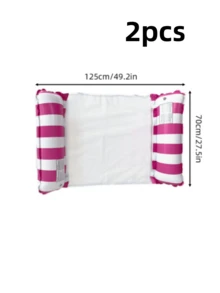 Double Inflatable Adult Water Hammock/Lounge - Durable PVC Material, Foldable Striped Inflatable Pool Float, Suitable For Pool Parties And Summer Gifts. - Multicolor - View 16