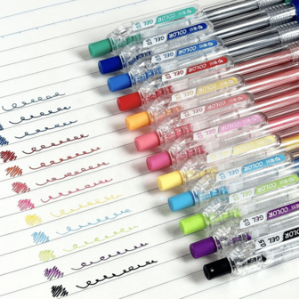 12pcs/Set Mixed Color Gel Pens, Classic Colors, Writing Pens, Drawing Markers, Pressurized Colored Pencils, Signature Pens, Suitable For Writing & Drawing Notebooks, Office & School Use
