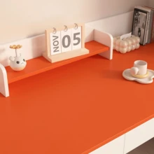 Peel And Stick Vinyl Wallpaper Roll - Textured, Removable Contact Paper, Suitable For Kitchen, Bathroom, Living Room Decor - Waterproof And Oil-Proof - Coral Orange - View 6