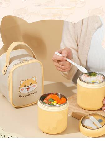 Tasse de petit-déjeuner avec couvercle et cuillère, tasse à lait de soja, tasse à porridge, tasse à avoine, tasse micro-ondable, tasse à eau à emporter, tasse à yaourt portable