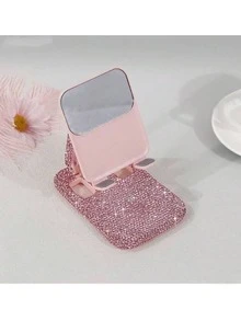 1 chiếc giá đỡ điện thoại gấp gọn, sang trọng đính đá lấp lánh, giá đỡ để bàn nhiều màu sắc thời trang, giá đỡ đa thiết bị cao cấp nhỏ gọn, chất liệu kính cắt cao cấp, móc treo thiết bị có thể điều chỉnh linh hoạt, phụ kiện du lịch. - Nhiều màu - Xem 5