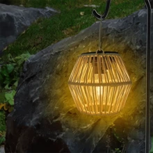 1/2pcs Outdoor Solar Lantern, Hanging Solar Chandelier, Outdoor Garden Metal Chandelier Decorative Lighting, Suitable For Courtyard And Terrace Solar Tree Lights, Can Be Hung For Garden, Terrace, Porch, Tree, Lawn And Path Decoration - Warm Light - View 8