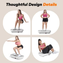 MERACH Powerful Vibration Plate Exercise Machine For Weight Loss And Shaping, 13 Mm Large Amplitude, 200 Kg Weight Capacity, Silicone Pedal, Built-In Bluetooth Speaker - UK Plug(220-240V) - View 7
