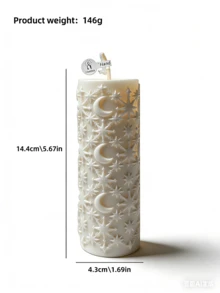 Lumânare în relief cu stele și lună, ediție limitată, stil islamic, decorare de festival, ornament de atmosferă, Ramadan Kareem