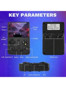 RG36 PRO Handheld Game Console, Creative Games, USB Rechargeable, 14+ Age Group, Non-Wireless, Polymer Battery, Portable Gaming Device - 紅色 - 查看 2