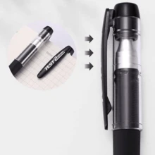 5支装黑色0.5毫米子弹头水性中性笔，办公商务签名笔