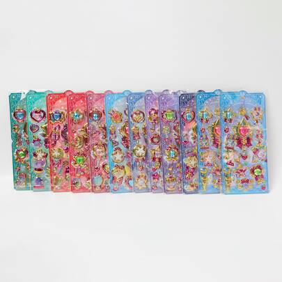 Bộ sticker 3D đá quý óng ánh ngẫu nhiên: Sticker trang trí 3D lấp lánh phong cách công chúa, nhiều màu sắc ánh kim + thiết kế trái tim sao, thích hợp để trang trí sổ kế hoạch của bé gái, tự làm sổ tay, trang trí bao bì quà tặng ngày lễ, mở ra trải nghiệm trang trí sáng tạo sang trọng đầy mộng mơ, phụ kiện điện thoại, sticker dán ốp điện thoại, sticker dán điện thoại, trang trí điện thoại, thiết kế sáng tạo, vui nhộn, sticker lấp lánh chất lượng cao, dành cho những người đam mê tự làm đồ trang trí, người sưu tầm văn phòng phẩm, quà tặng Ngày Valentine, quà tặng Năm mới.